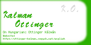 kalman ottinger business card